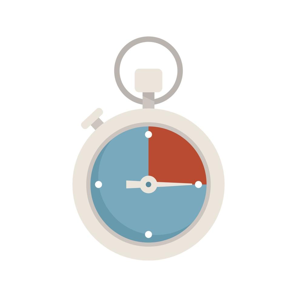 Stopwatch interval icon flat vector. Stop clock vector