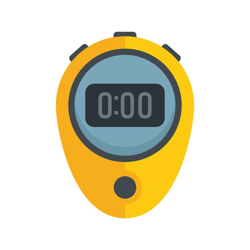 Quick stopwatch icon flat vector. Stop watch vector