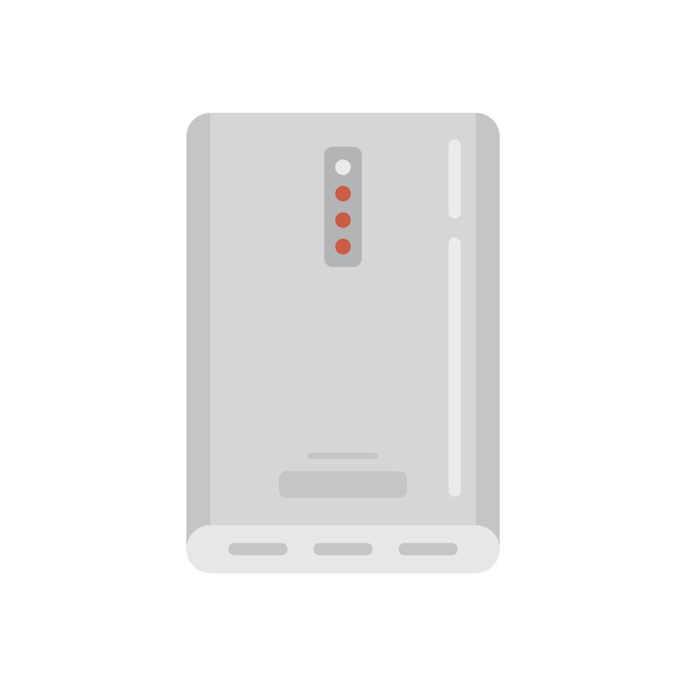 Power bank cell icon flat vector. Mobile battery vector