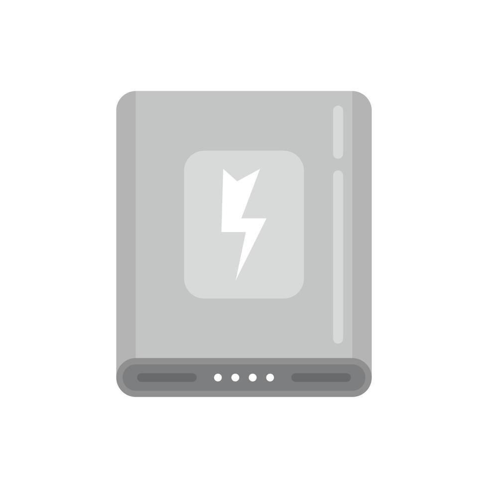 Power bank energy icon flat vector. Phone battery vector