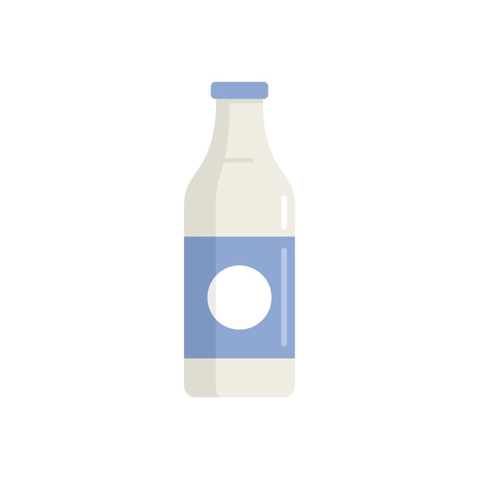 Milk bottle probiotic icon flat vector. Gut bacteria vector