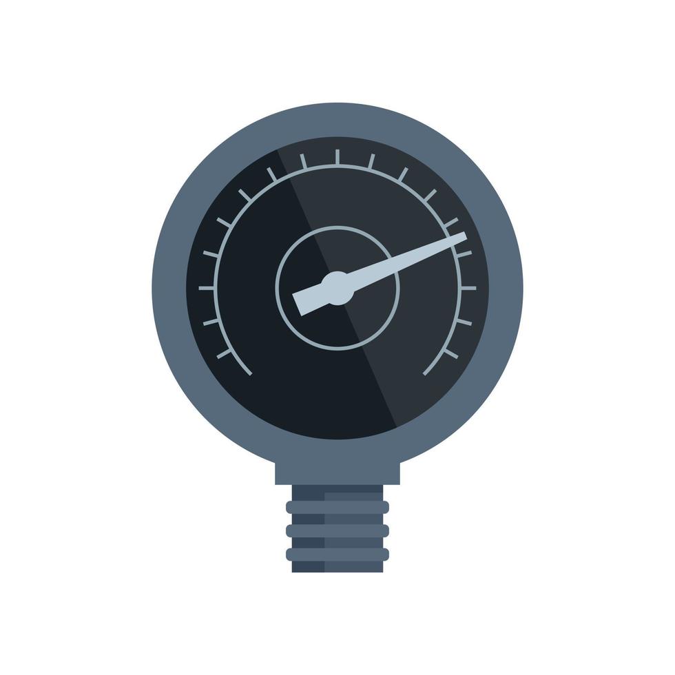 vector plano de icono de manómetro de tubería. medidor de gas