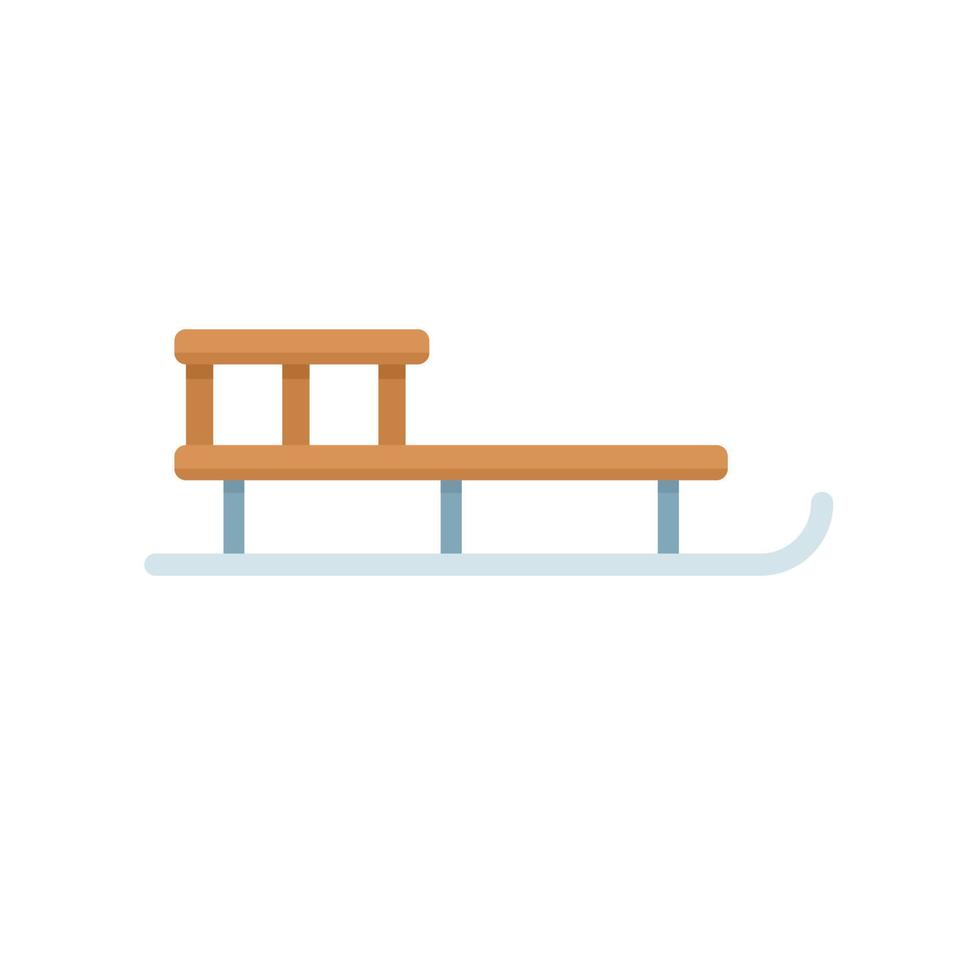 Deer sleigh icon flat vector. Santa sledge vector