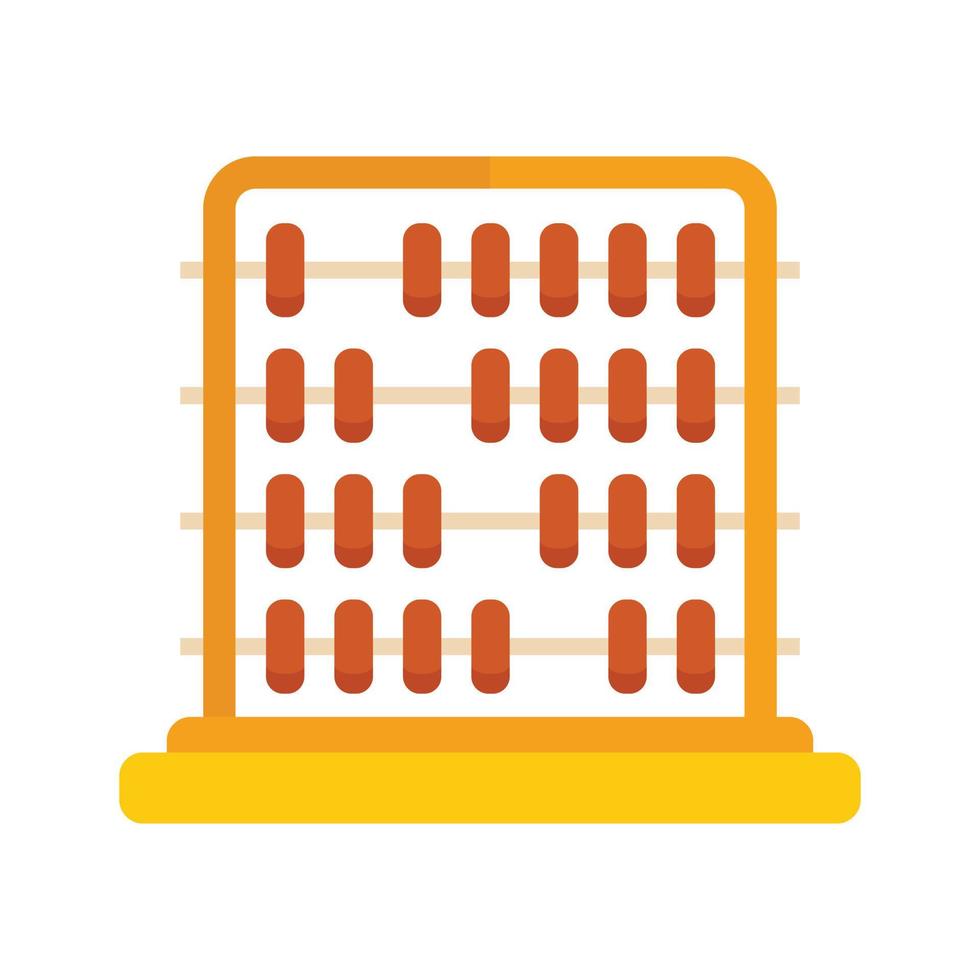 Business abacus icon flat vector. Math calculator vector