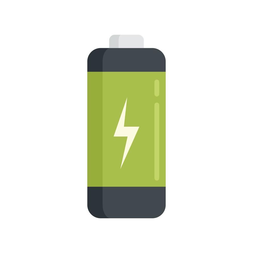 Full cell battery icon flat vector. Phone energy vector