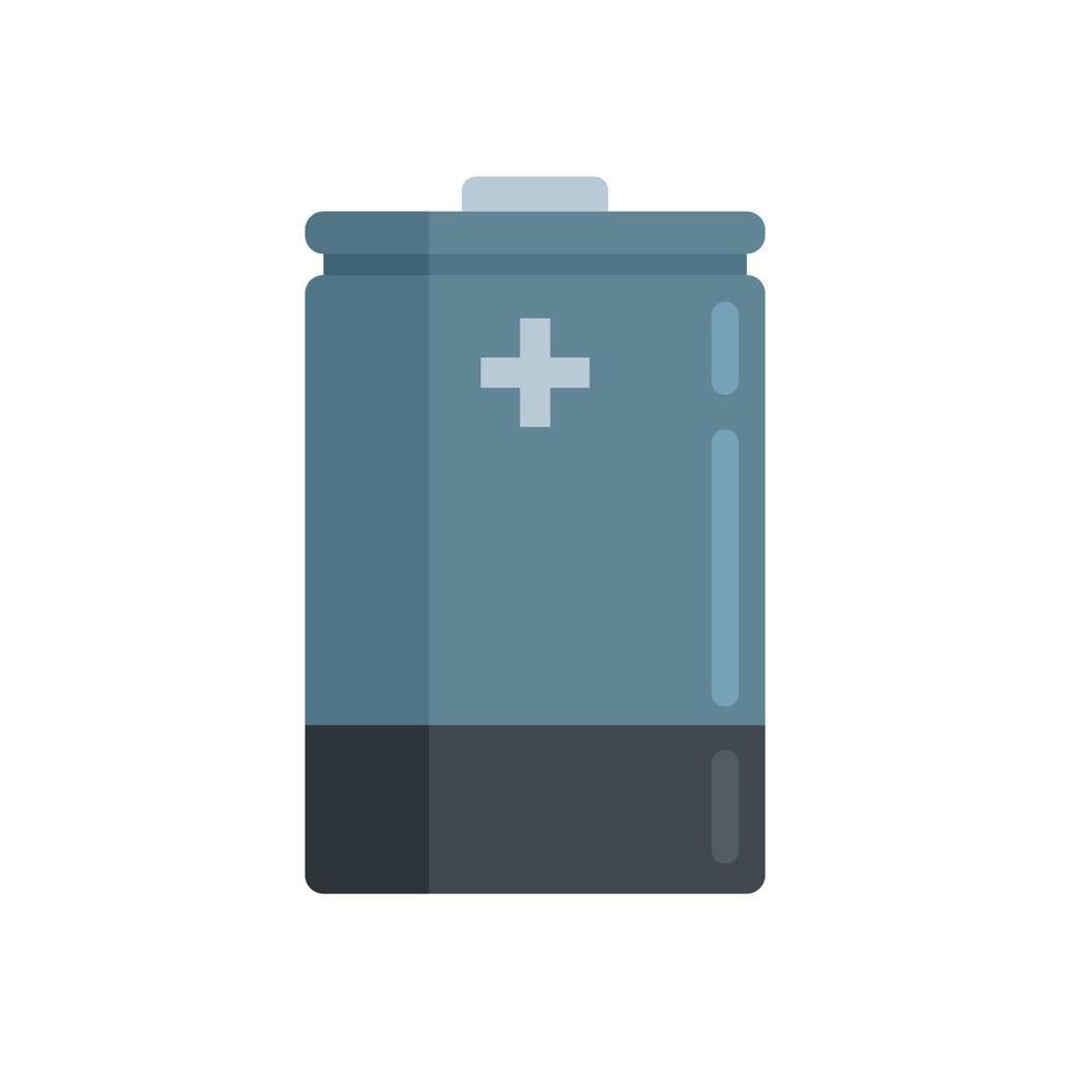 Lithium battery icon flat vector. Full energy vector