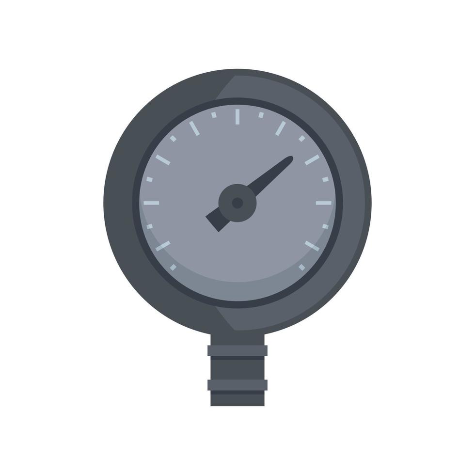 Gas manometer icon flat vector. Pressure gauge vector