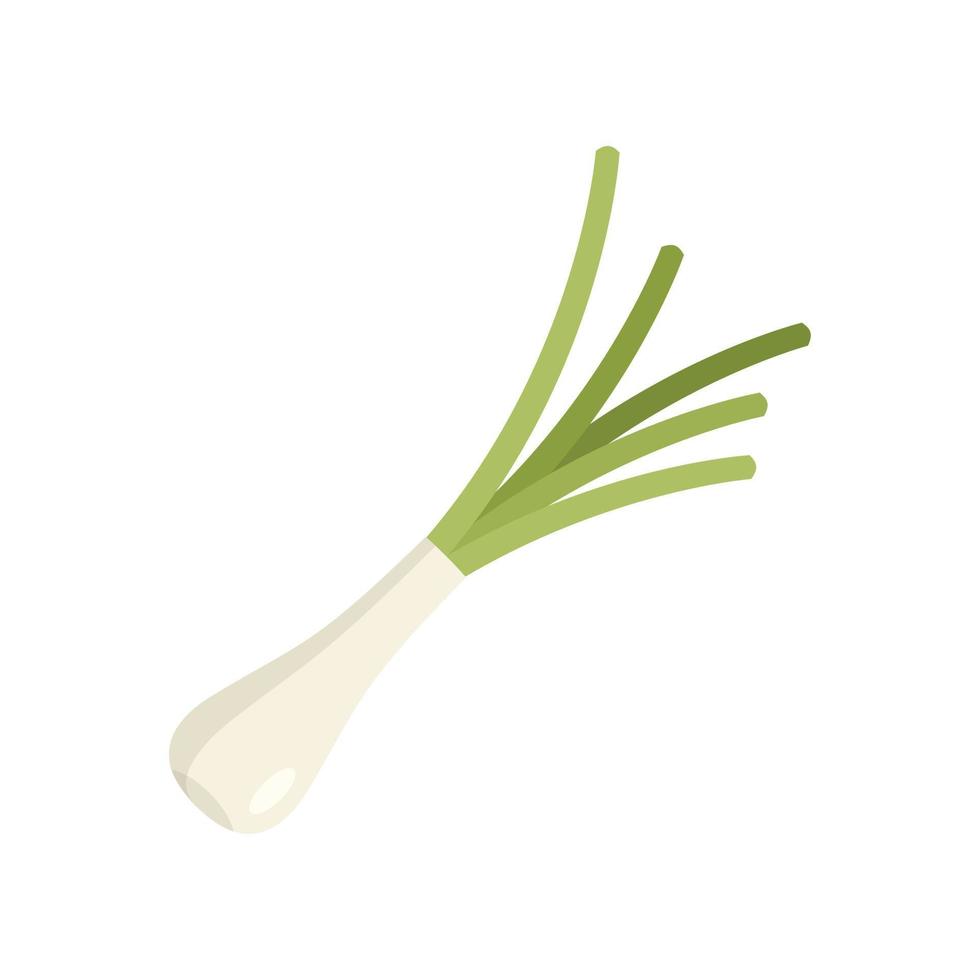 Chive icon flat vector. Onion garlic vector