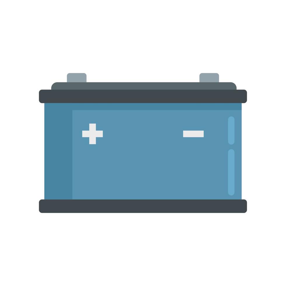 Auto battery icon flat vector. Full charge vector