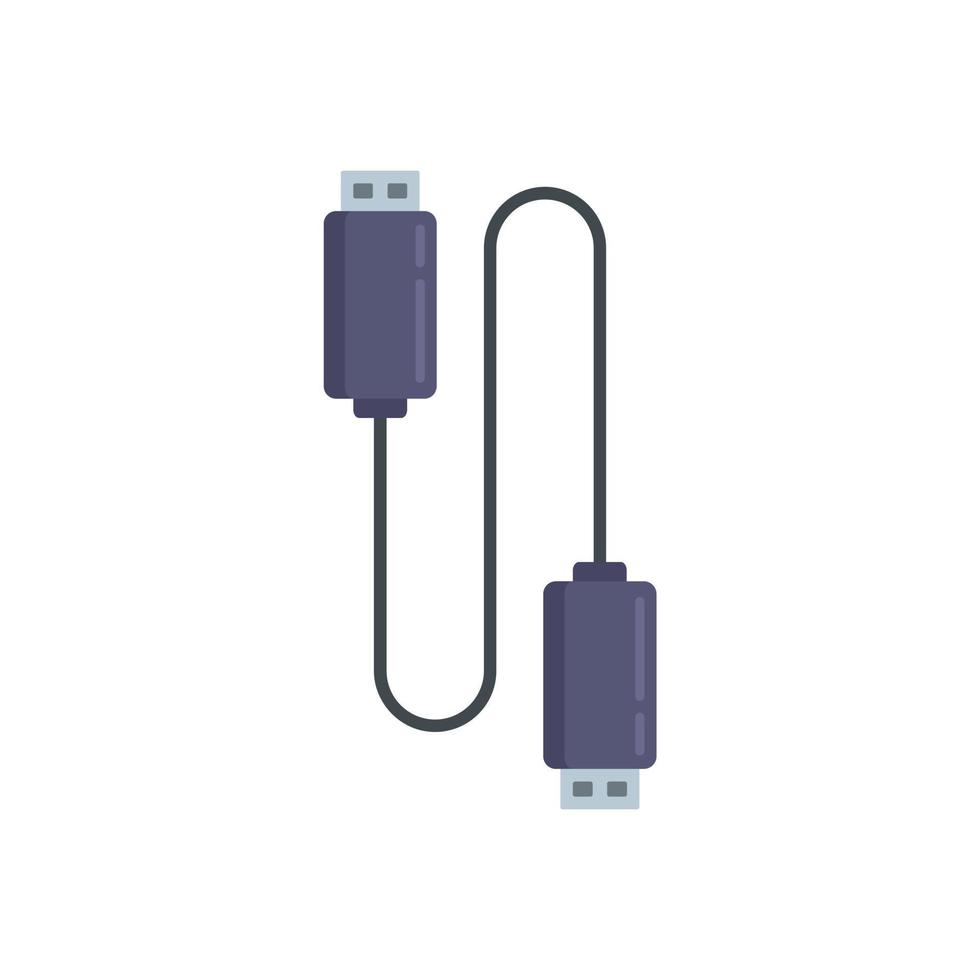 Charger usb cable icon flat vector. Charge phone vector