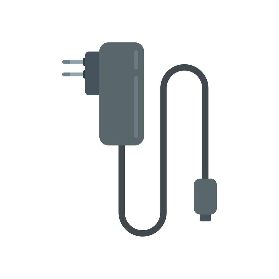 Phone charger icon flat vector. Charge battery vector