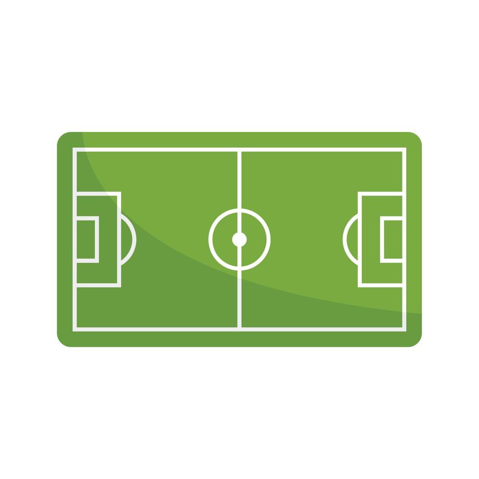 Football field icon flat vector. Soccer pitch vector