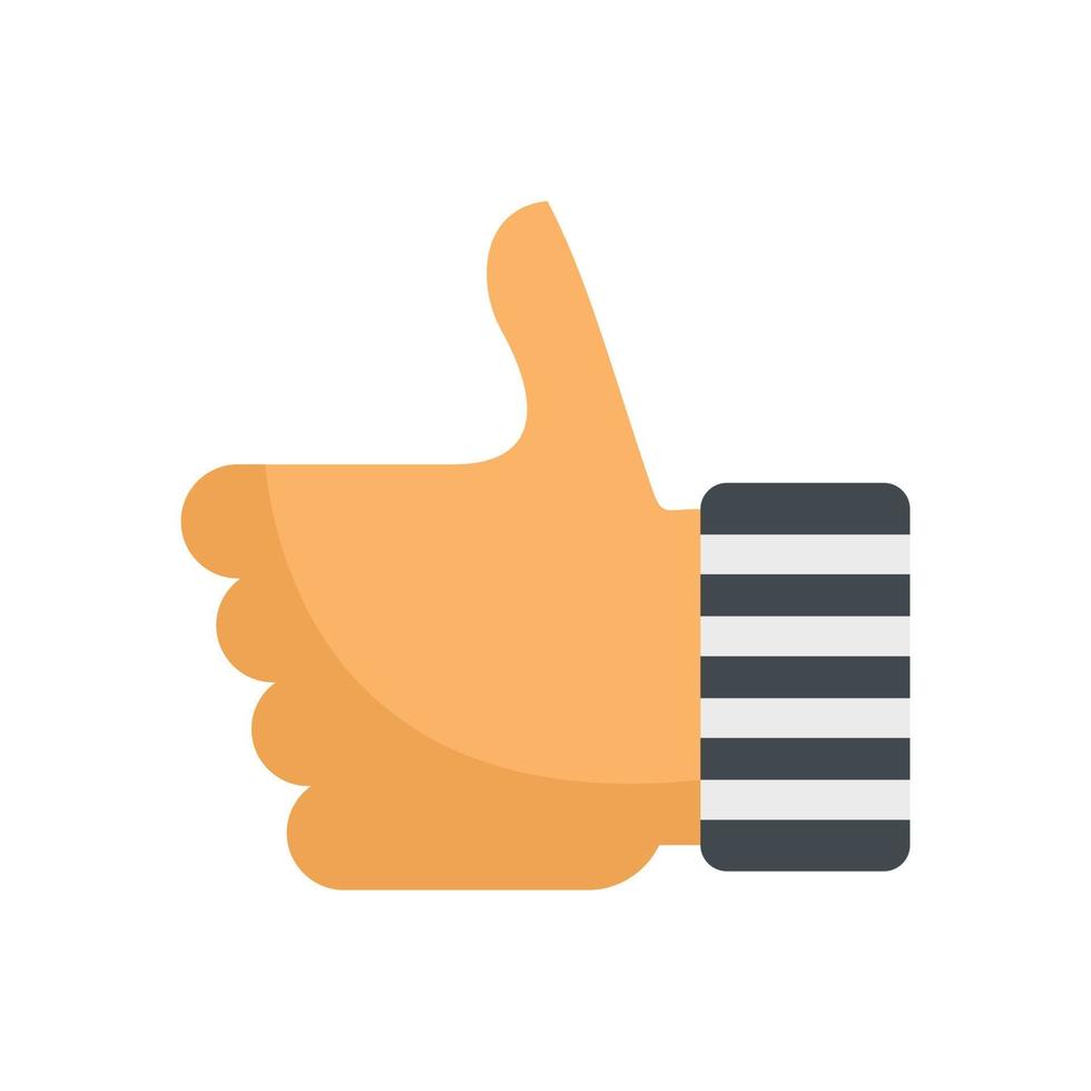 Referee thumb up icon flat vector. Soccer judge vector