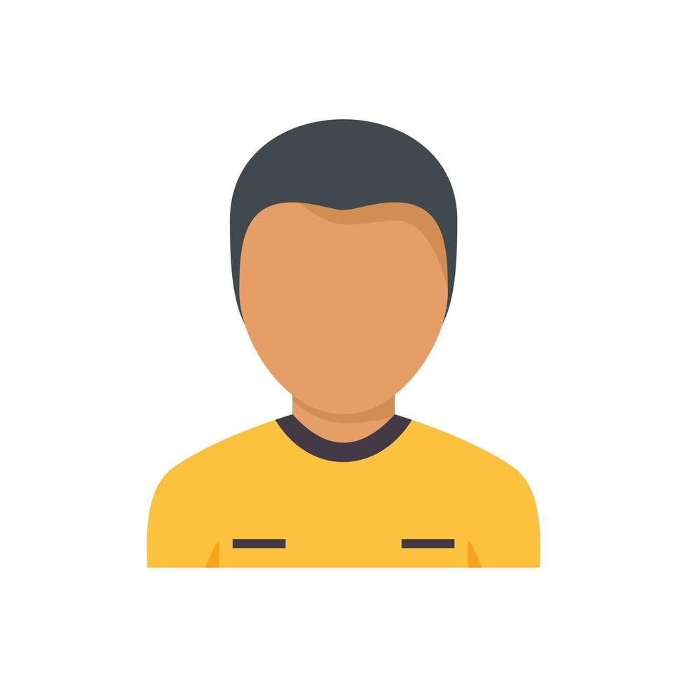 Referee man icon flat vector. Soccer card vector