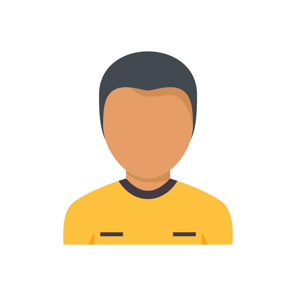 árbitro hombre icono vector plano. tarjeta de fútbol