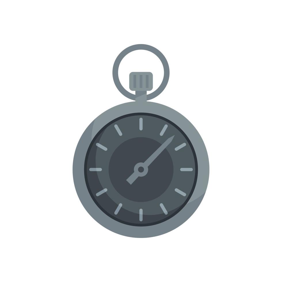 Sport stopwatch icon flat vector. Stop watch vector