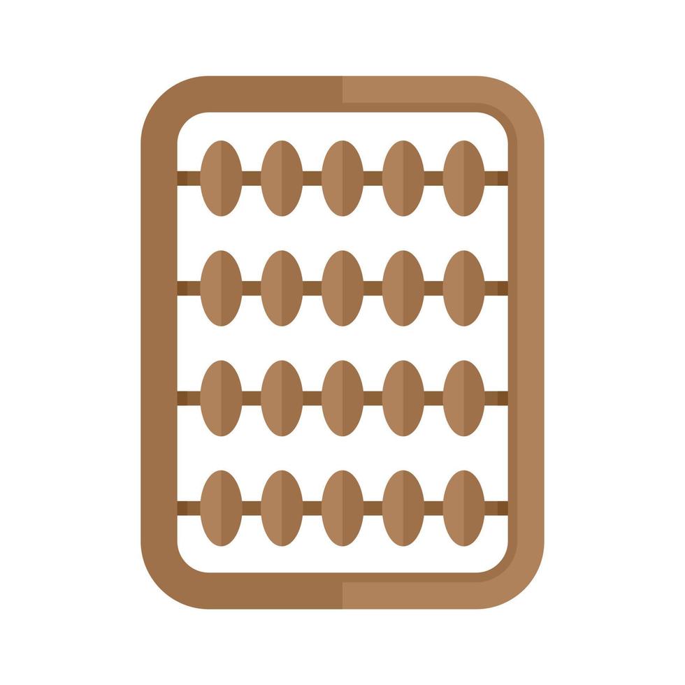 Inca abacus icon flat vector. Math calculator vector
