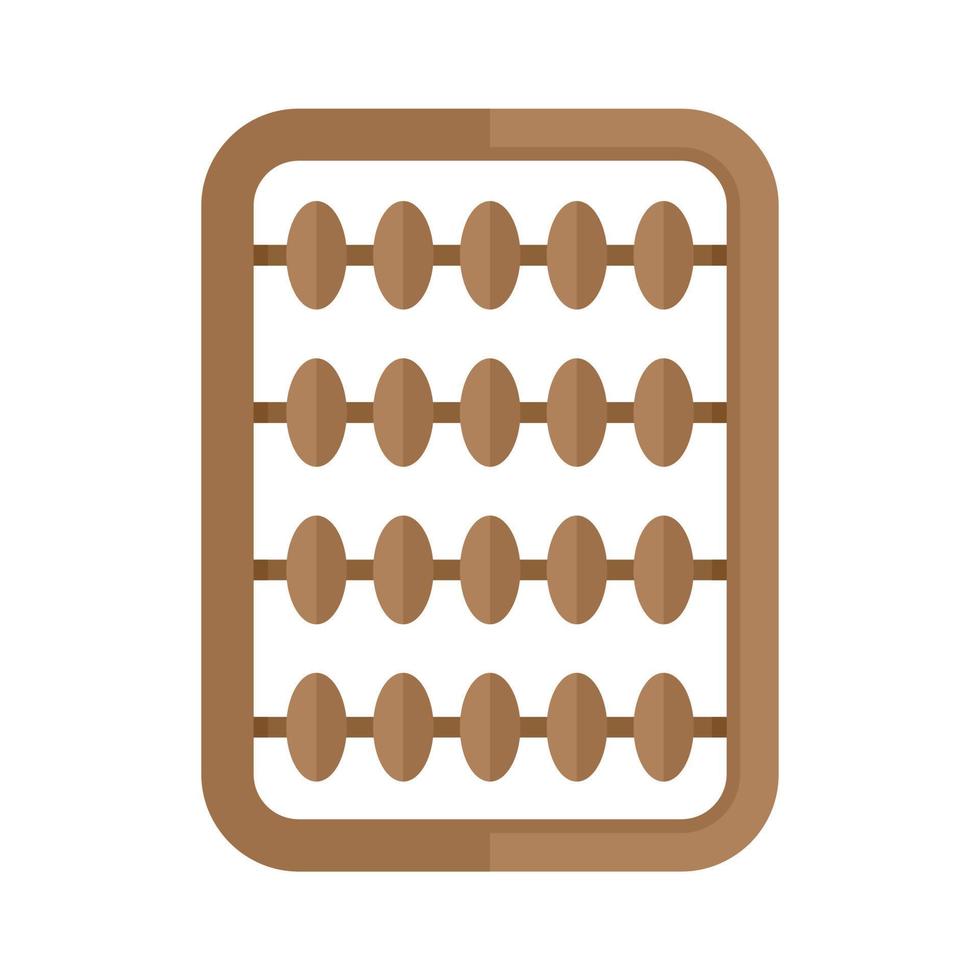 Inca abacus icon flat vector. Math calculator vector