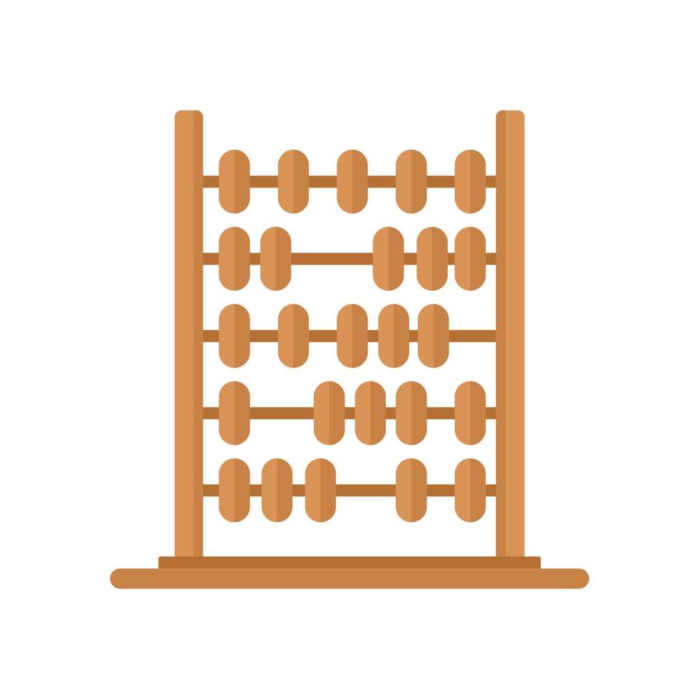 Old abacus icon flat vector. Math toy vector