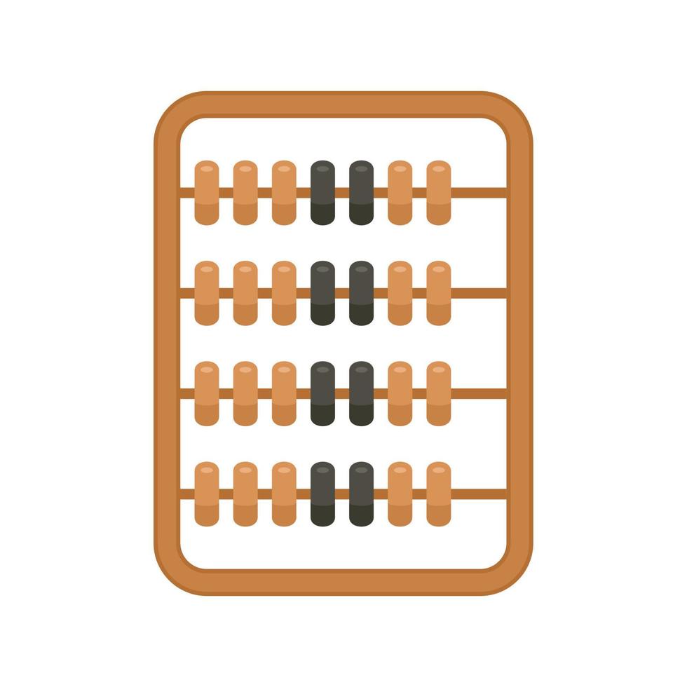 Mathematics abacus icon flat vector. Math calculator vector