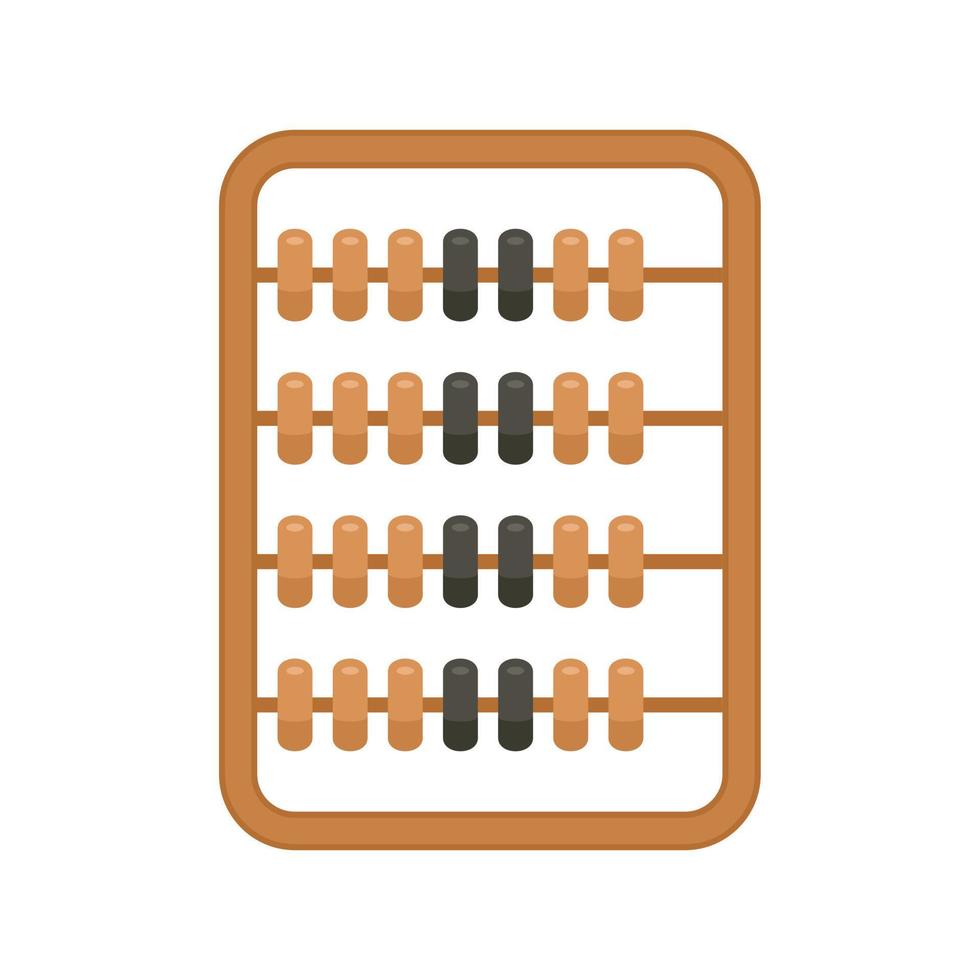 Mathematics abacus icon flat vector. Math calculator vector