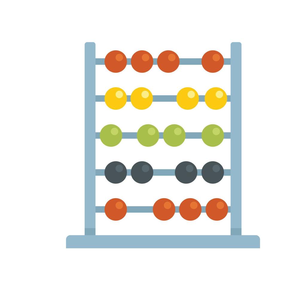 ábaco juguete icono vector plano. calculadora matematica