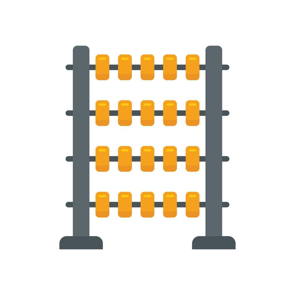 Chinese abacus icon flat vector. Math calculator vector