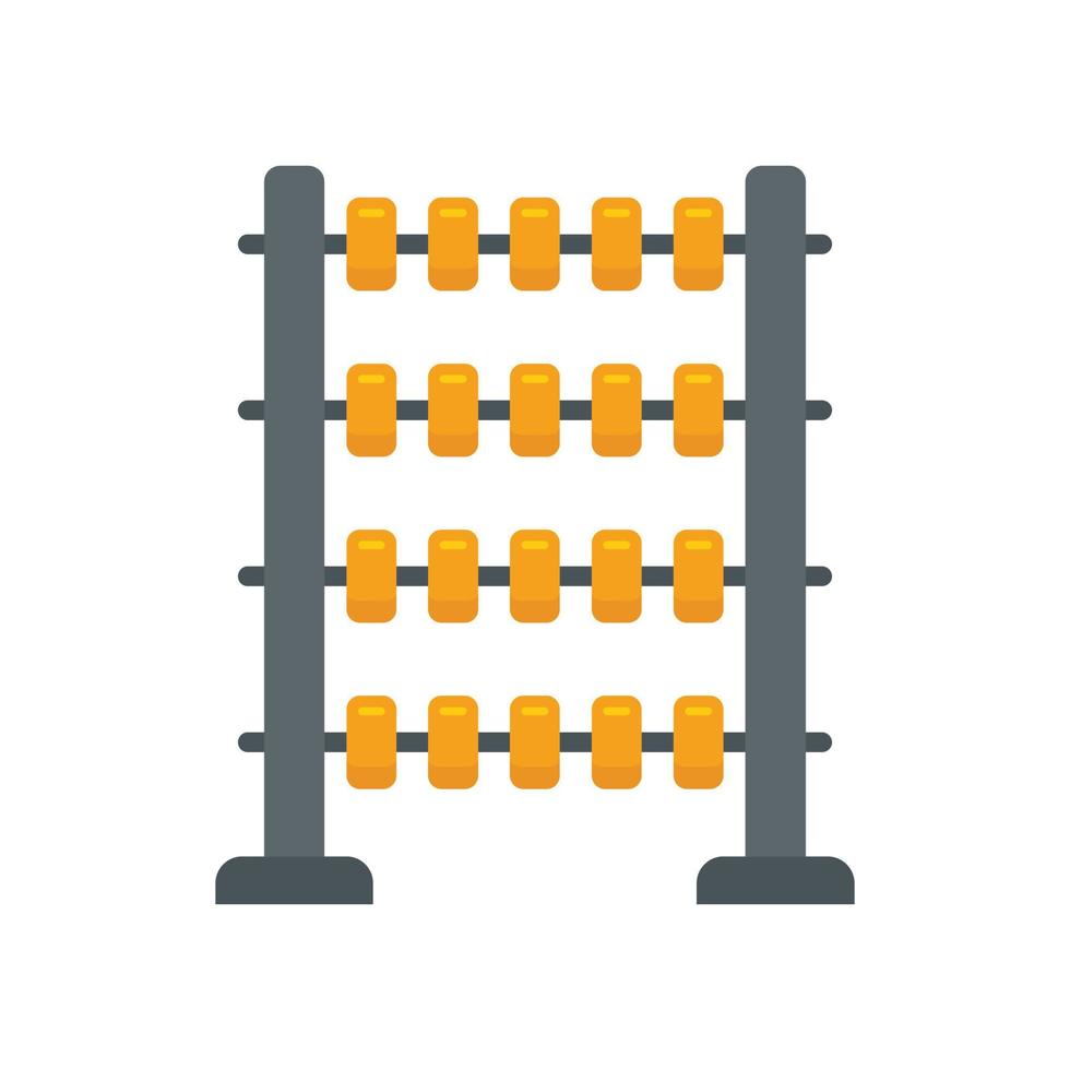 Chinese abacus icon flat vector. Math calculator vector