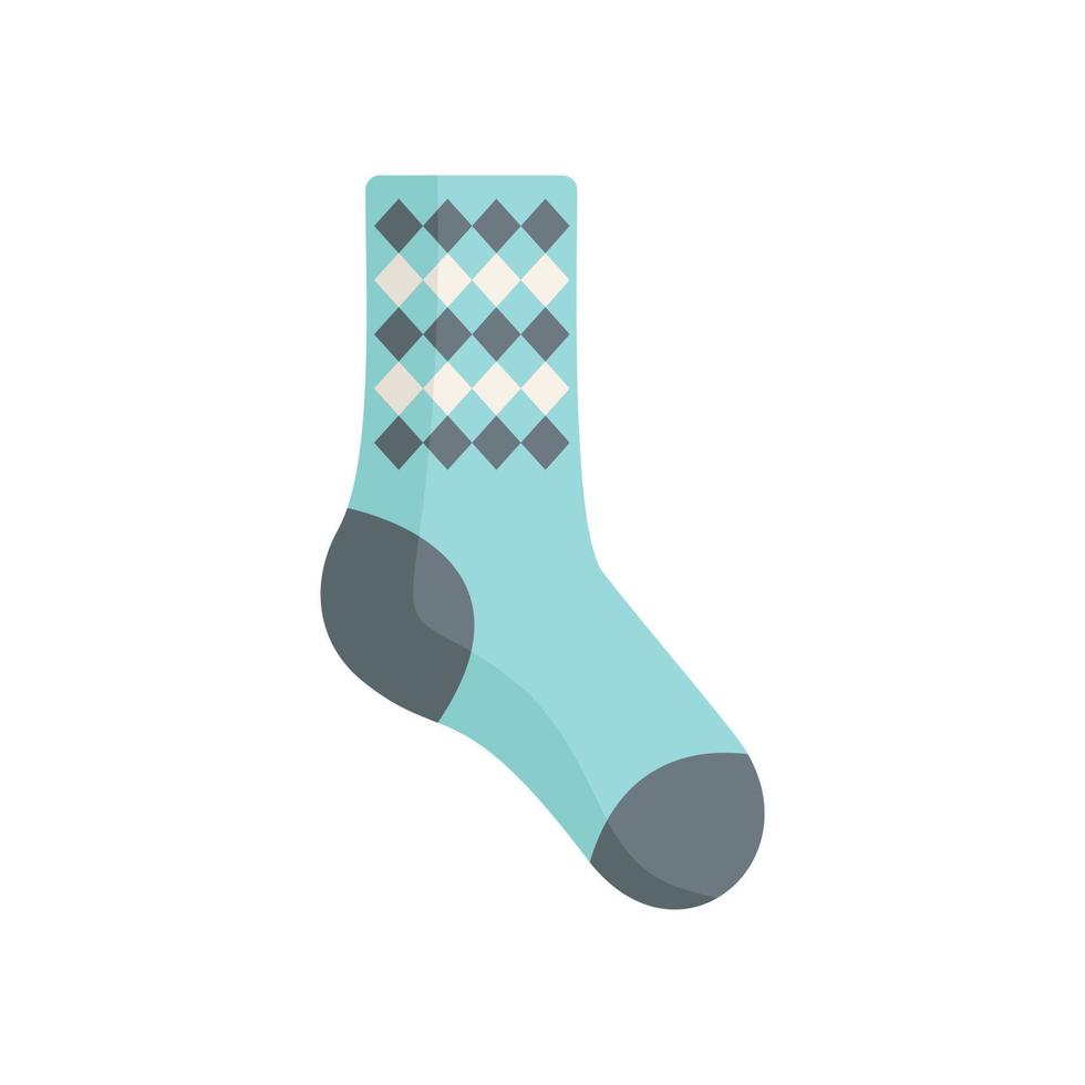 Dirty sock icon flat vector. Sport wool item vector