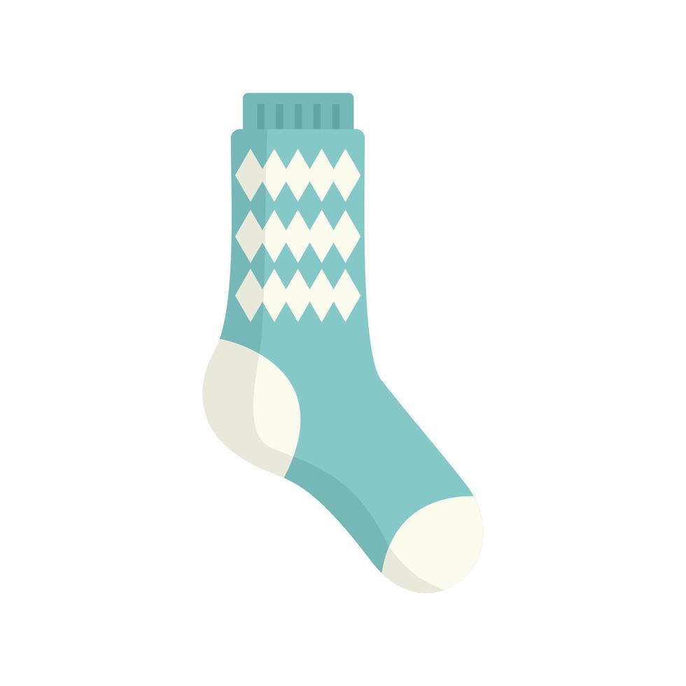 Design sock icon flat vector. Cute cotton item 17337223 Vector Art at
