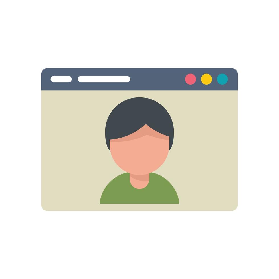 Video online icon flat vector. Live stream vector
