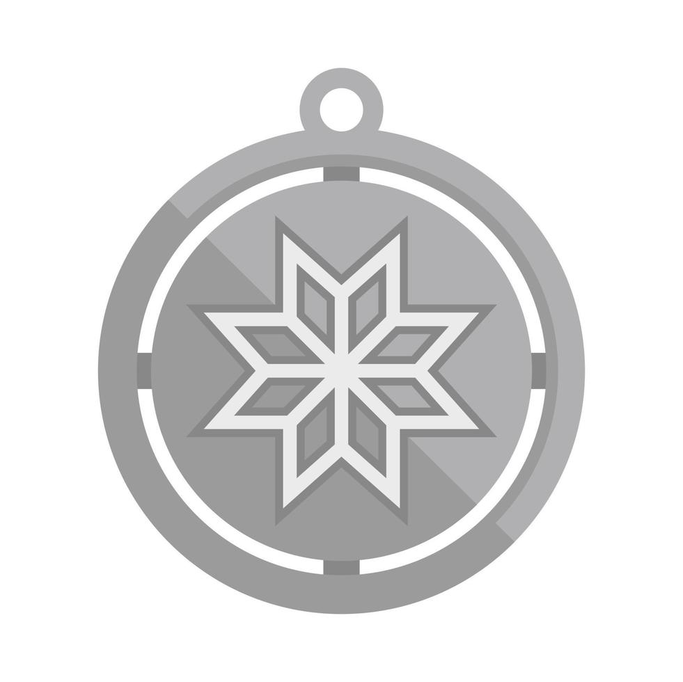 Luck amulet icon flat vector. Esoteric bead vector