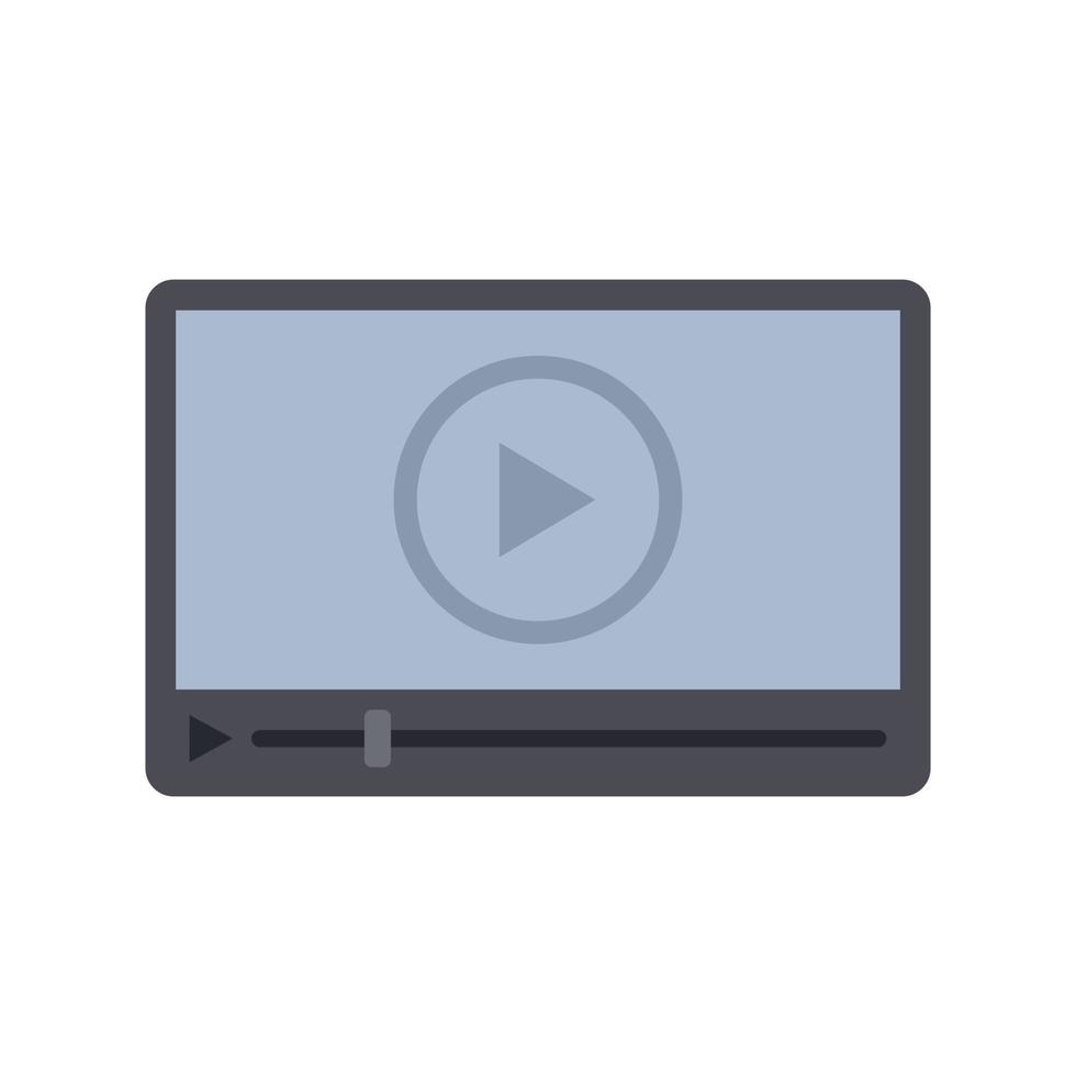 Film player icon flat vector. Video media vector