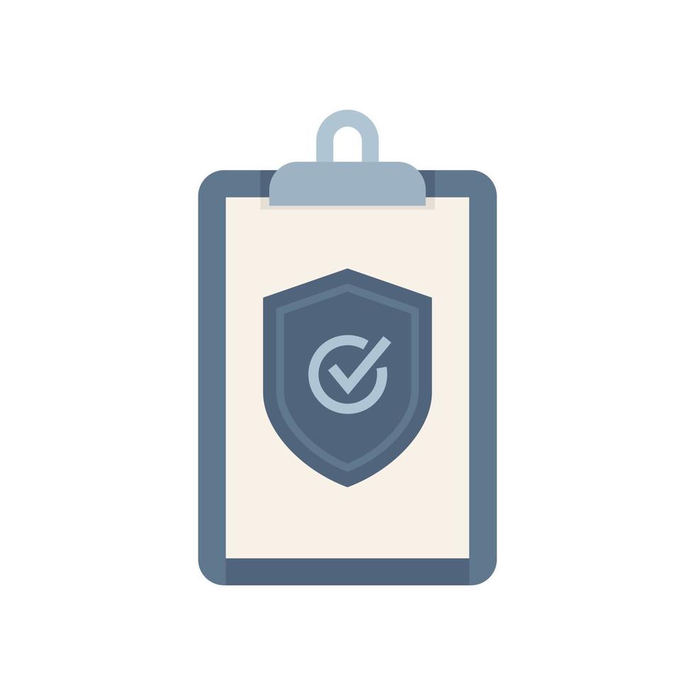 Reliability clipboard icon flat vector. Iso assistant vector