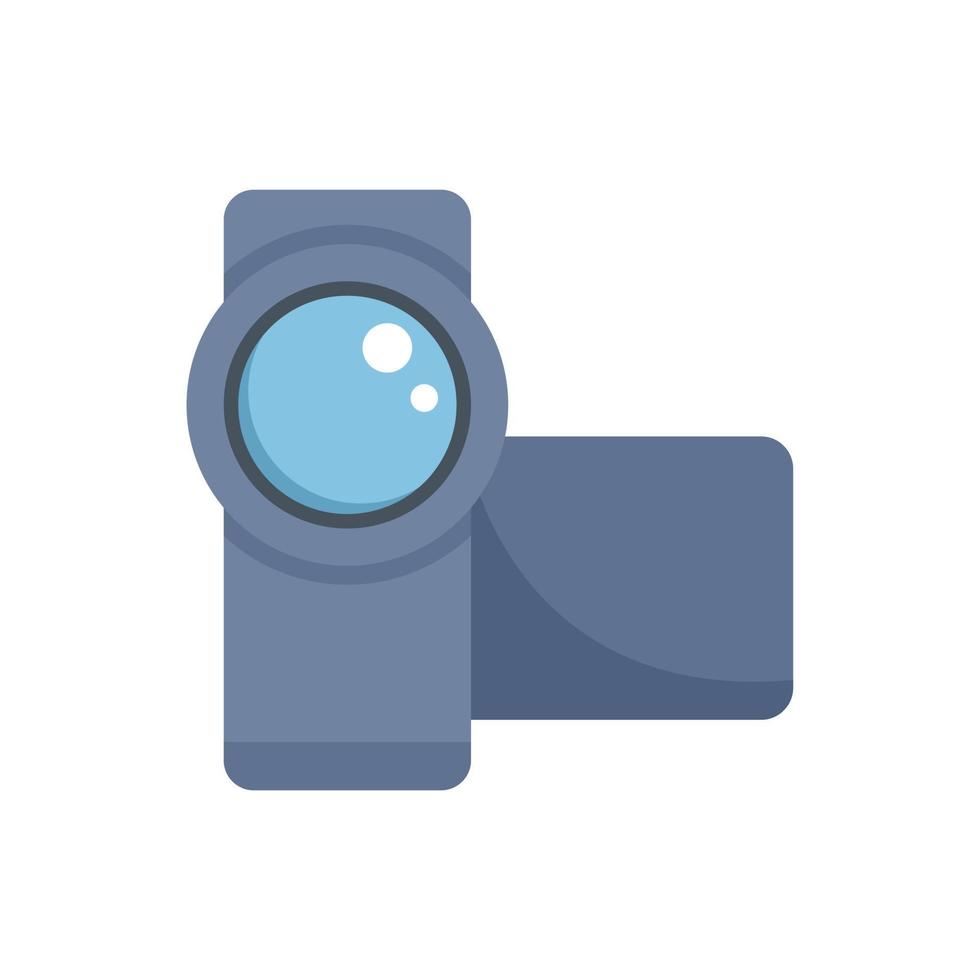 Record camcorder icon flat vector. Video camera vector