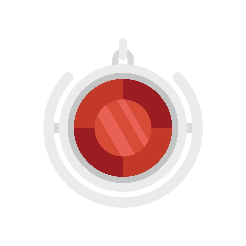 Ruby amulet icon flat vector. Esoteric bead vector