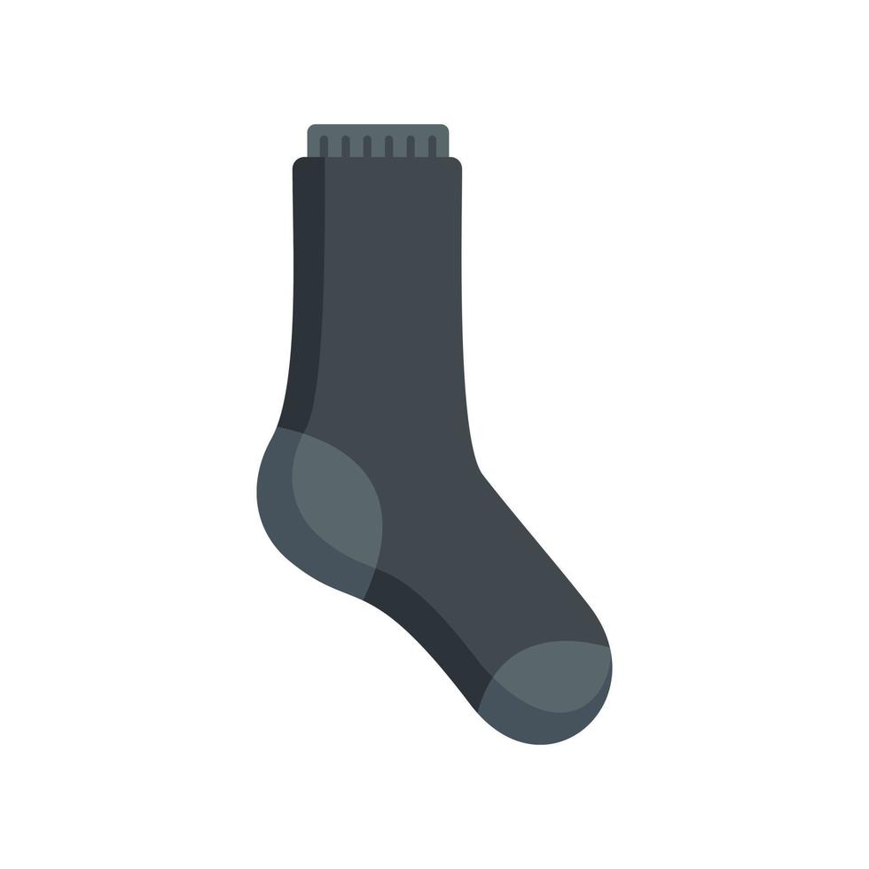 Woolen sock icon flat vector. Winter item vector