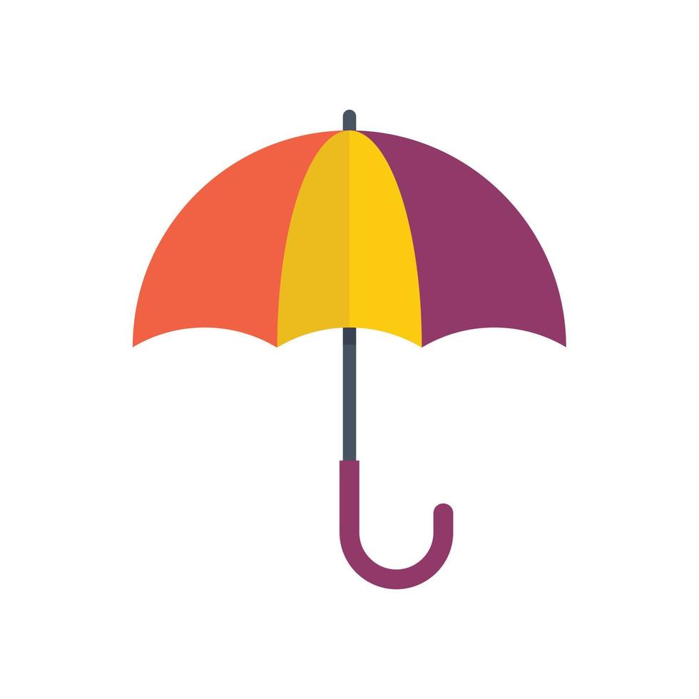 Kid umbrella icon flat vector. Autumn rain vector