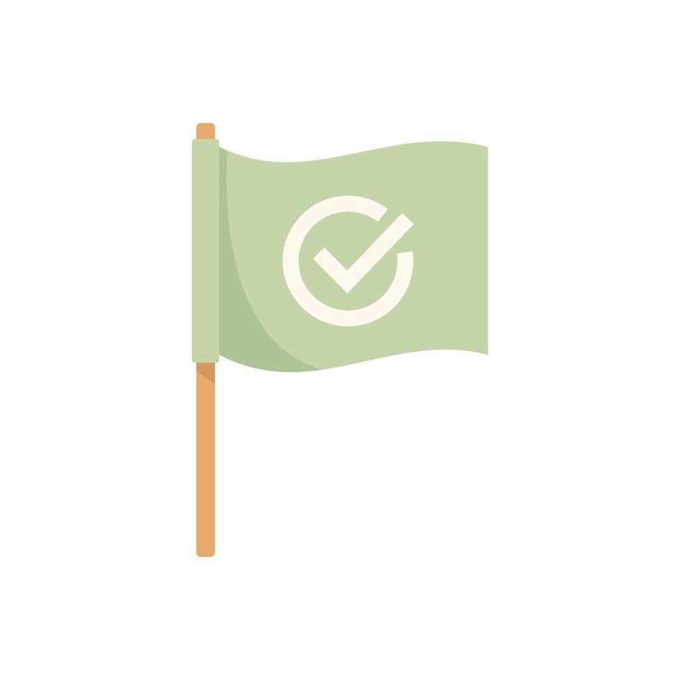 vector plano de icono de bandera de confiabilidad. cliente sur