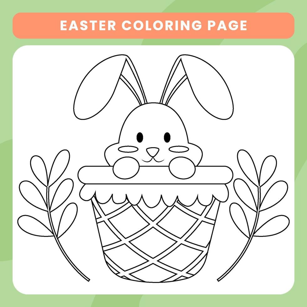 paginas para colorear de pascua para niños en edad preescolar para imprimir vector