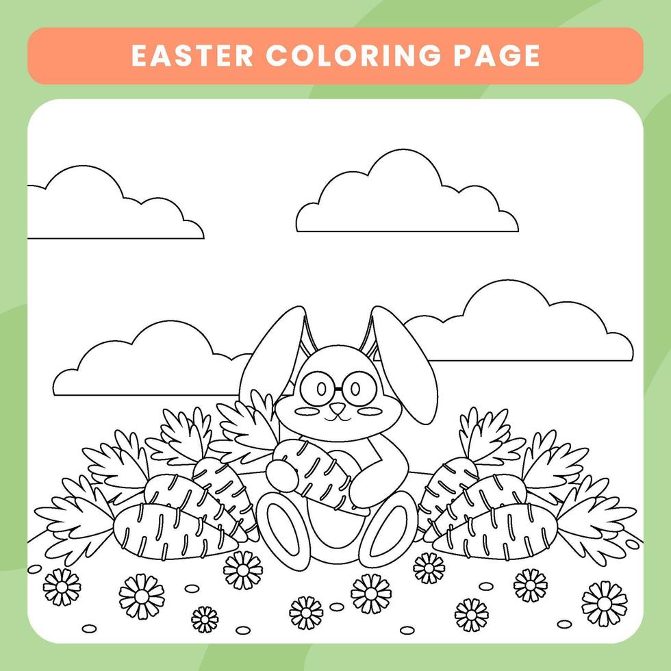 Easter coloring pages for preschoolers printable vector