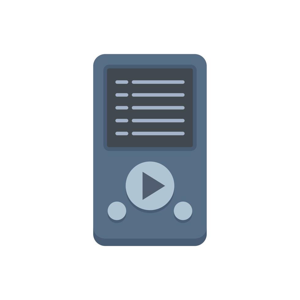 Music player playlist icon flat vector. Song list app vector