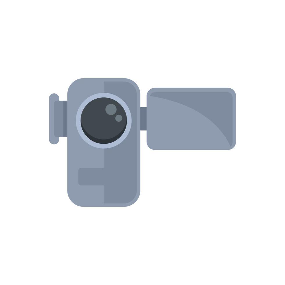 Video camera icon flat vector. Film movie vector