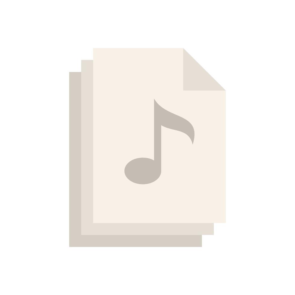 Modern playlist files icon flat vector. Music song list vector