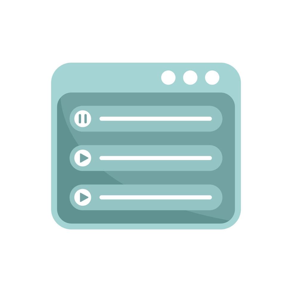 Change playlist icon flat vector. Music song vector