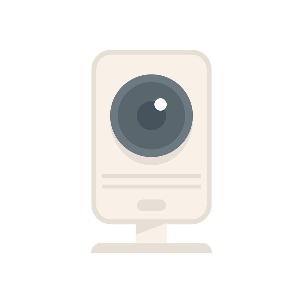 Web camera icon flat vector. Video camcorder vector