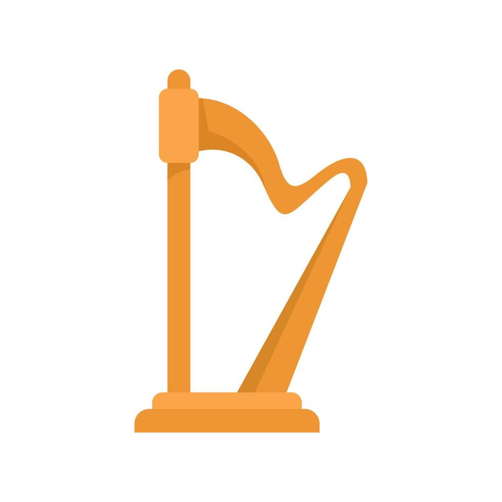 Harp school icon, flat style vector