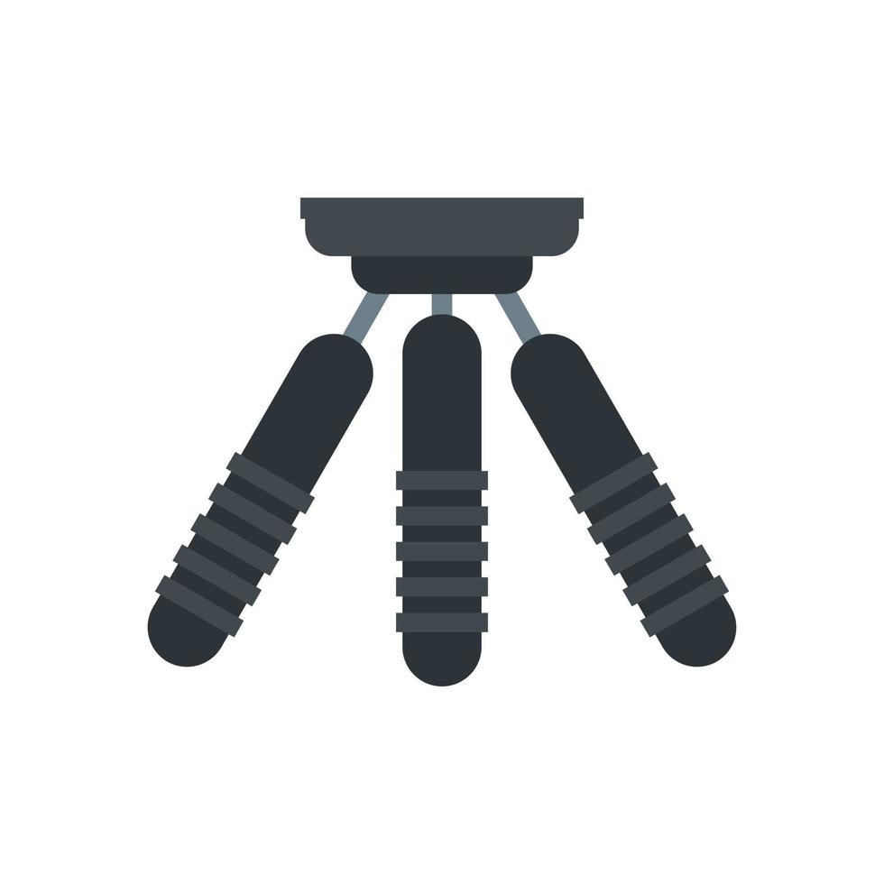 Small tripod icon flat vector. Camera mobile stand vector