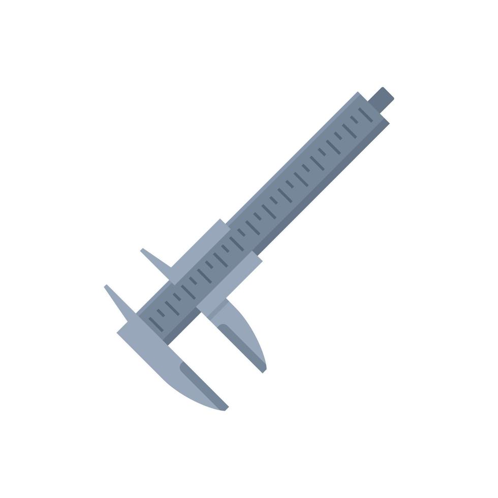Caliper scale icon flat vector. Calliper vernier vector