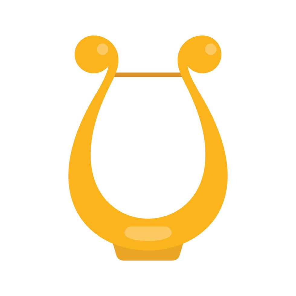 Harp music icon, flat style vector